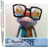 Image de Figured'Art Schilderen op Nummer Volwassenen canvas Kikker en brillen - Handwerk acrylverf Kit DIY Compleet - 40x50cm zonder frame