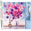 Image de Figured'Art Schilderen op Nummer Volwassenen canvas Ballonnen vrijgeven in Parijs - Handwerk acrylverf Kit DIY Compleet - 40x50cm zonder frame