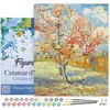Image de Figured'Art Schilderen op Nummer Volwassenen met lijst - Van Gogh De roze perzikboom - Handwerk acrylverf Kit DIY Compleet - 40x50cm Canvas al ingelijst