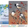 Image de Figured'Art Schilderen op Nummer Volwassenen met lijst - Vogels en fruitboom - Handwerk acrylverf Kit DIY Compleet - 40x50cm Canvas al ingelijst