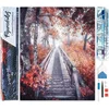 Image de Figured'Art Diamond Painting set Volwassenen 40x50 cm Bospad - 5D DIY Art full drill vierkante diamant - Opgerold canvas