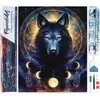 Image de Figured'Art Diamond Painting set Volwassenen 40x50 cm Donkere Wolf - 5D DIY Art full drill vierkante diamant - Opgerold canvas