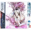 Image de Figured'Art Diamond Painting set Volwassenen 40x50 cm Roze paard - 5D DIY Art full drill vierkante diamant - Opgerold canvas