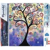 Image de Figured'Art Diamond Painting set Volwassenen 40x50 cm Boom gebrandschilderd glas - 5D DIY Art full drill vierkante diamant - Opgerold canvas