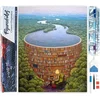 Image de Figured'Art Diamond Painting set Volwassenen 40x50 cm Rivier en bibliotheek - 5D DIY Art full drill vierkante diamant - Opgerold canvas