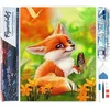 Image de Figured'Art Diamond Painting set Volwassenen 40x50 cm Vulpecula en vlinder - 5D DIY Art full drill vierkante diamant - Opgerold canvas