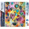 Image de Figured'Art Diamond Painting set Volwassenen 40x50 cm Harten - 5D DIY Art full drill vierkante diamant - Opgerold canvas