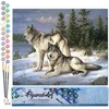 Image de Figured'Art Schilderen op Nummer Volwassenen canvas Wolfspaar - Handwerk acrylverf Kit DIY Compleet - 40x50cm zonder frame
