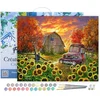 Image de Figured'Art Schilderen op Nummer Volwassenen met lijst - Zonnebloemen voor de schuur - Handwerk acrylverf Kit DIY Compleet - 40x50cm Canvas al ingelijst