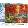 Image de Figured'Art Schilderen op Nummer Volwassenen met lijst - Rivier en boot in de herfst - Handwerk acrylverf Kit DIY Compleet - 40x50cm Canvas al ingelijst