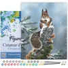 Image de Figured'Art Schilderen op Nummer Volwassenen met lijst - Neergestreken eekhoorn - Handwerk acrylverf Kit DIY Compleet - 40x50cm Canvas al ingelijst