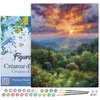 Image de Figured'Art Schilderen op Nummer Volwassenen met lijst - Beer en zonsondergang - Handwerk acrylverf Kit DIY Compleet - 40x50cm Canvas al ingelijst