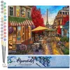Image de Figured'Art Schilderen op Nummer Volwassenen canvas Romantisch uitzicht in Parijs - Handwerk acrylverf Kit DIY Compleet - 40x50cm zonder frame