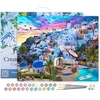 Image de Figured'Art Schilderen op Nummer Volwassenen met lijst - Landschap van Griekenland - Handwerk acrylverf Kit DIY Compleet - 40x50cm Canvas al ingelijst