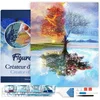 Image de Figured'Art Diamond Painting set Volwassenen 40x50 cm met lijst Boom 4 seizoenen klassiek - 5D DIY Art full drill vierkante diamant - Canvas al ingelijst
