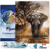 Image de Figured'Art Diamond Painting set Volwassenen 40x50 cm met lijst Olifant in de savanne - 5D DIY Art full drill vierkante diamant - Canvas al ingelijst