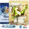 Image de Figured'Art Diamond Painting set Volwassenen 40x50 cm met lijst Kikker in toiletten - 5D DIY Art full drill vierkante diamant - Canvas al ingelijst