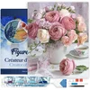 Image de Figured'Art Diamond Painting set Volwassenen 40x50 cm met lijst Boeket rozen - 5D DIY Art full drill vierkante diamant - Canvas al ingelijst