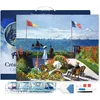 Image de Figured'Art Diamond Painting set Volwassenen 40x50 cm met lijst Het terras bij Sainte-Adresse - Monet - 5D DIY Art full drill vierkante diamant - Canvas al ingelijst