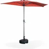 Image de sweeek - Balkonparasol ø250cm   calvi   halve rechte parasol, centrale aluminium mast met opendraaikruk