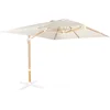 Image de sweeek - Rechthoekige parasol 3x4m met houteffect - wimereux - parasol kantelbaar in 5 posities, 360° draaibaar
