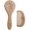 Image de Zakuw Hirondelles - Babyborstel en kam - Beukenhout - Set van 2 met etui