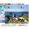 Image de Figured'Art Schilderen op Nummer Volwassenen met lijst - Het terras bij Sainte-Adresse - Monet - Handwerk acrylverf Kit DIY Compleet - 40x50cm Canvas al ingelijst