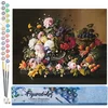 Image de Figured'Art Schilderen op Nummer Volwassenen canvas Fruit en Bloemen - Severin Roesen - Handwerk acrylverf Kit DIY Compleet - 40x50cm zonder frame