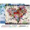 Image de Figured'Art Schilderen op Nummer Volwassenen met lijst - Liefde Bloemen - Handwerk acrylverf Kit DIY Compleet - 40x50cm Canvas al ingelijst