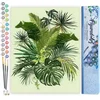 Image de Figured'Art Schilderen op Nummer Volwassenen canvas Bananen bladeren - Handwerk acrylverf Kit DIY Compleet - 40x50cm zonder frame