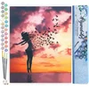 Image de Figured'Art Schilderen op Nummer Volwassenen canvas Vrouwen en vogels bij zonsopgang - Handwerk acrylverf Kit DIY Compleet - 40x50cm zonder frame
