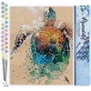 Image de Figured'Art Schilderen op Nummer Volwassenen canvas Schildpad ontwerp - Handwerk acrylverf Kit DIY Compleet - 40x50cm zonder frame