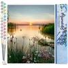 Image de Figured'Art Schilderen op Nummer Volwassenen canvas Rustig meer - Handwerk acrylverf Kit DIY Compleet - 40x50cm zonder frame