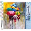 Image de Figured'Art Schilderen op Nummer Volwassenen canvas Paraplu's - Handwerk acrylverf Kit DIY Compleet - 40x50cm zonder frame