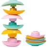 Image de Le Jouet Simple - Stapeltoren - Stapelbekers - Baby Speelgoed - Kinder Cadeau - Badspeelgoed - 100% gerecyleerd Plastic