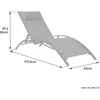 Image de Set van 2 GALAPAGOS groene textilene ligstoelen - wit aluminium