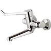 Image de Ideal Standard Ceraplus wandkraan met afsluitbare koppelingen met uitloop 15cm met hendel 18cm veilige sluiting over koud chroom