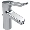 Image de Ideal Standard Ceraplus 2 1-gats wastafelkraan met waste m. vaste zelflegende uitloop m. beugelgreep 14cm chroom