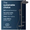 Image de Ideal Standard ALU+ - Doucheset met thermostaat, diameter 26 cm, 2 jets, zijde zwart BD583XG
