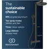 Image de Ideal Standard ALU+ - Doucheset met kraan, diameter 26 cm, 2 stralen, zijde zwart BD584XG