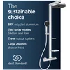 Image de Ideal Standard ALU+ - Doucheset met thermostaat, diameter 26 cm, 2 jets, zilver BD583SI