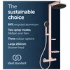 Image de Ideal Standard ALU+ - Doucheset met thermostaat, diameter 26 cm, 2 jets, rosé BD583RO