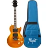 Image de Flight Rock Series Centurion Tenor Vintage Gold solid body elektrische ukelele met gigbag
