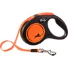 Image de Flexi Rollijn New Classic Neon Tape Zwart / Oranje