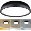 Image de Selection Bathroom LED-plafondlamp Oka IP44 White Switch 950lm 230V 24W Zwart mat
