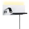 Image de LED-wandlamp Serra USB C 2700K 520lm / 180lm 230V 5,5W / 2,6W dimbaar Wit mat, Zwart mat