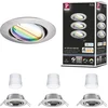 Image de LED-inbouwlamp Smart Home Zigbee 3.0 Base Coin Basisset zwenkbaar rond 90mm 20° Coin 3x4,9W 3x420lm 230V dimbaar RGBW+ Staal geborsteld