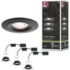 Image de LED-inbouwlamp Nova Mini Coin Basisset star IP44 rond 66mm Coin 3x4W 3x310lm 230V 2700K Zwart mat