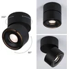 Image de LED-plafondlamp Spircle 78 mm 8W 550lm 230V 3000K Zwart mat