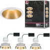 Image de LED-inbouwlamp 3-Step-Dim Cole Coin Set van 3 IP44 rond 88 mm Coin 3x6W 3x460lm 230V dimbaar 2700K Wit, Goud mat